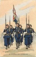 Illustration De Edmond Lajoux N° 396 , Le Drapeau Des Chasseurs , *  482 93 - Uniformi