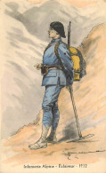 Illustration De Edmond Lajoux N° 290 , Infanterie  Alpine , éclaireur 1932 , *  482 89 - Uniformi