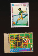 2 Timbres Jeux Olympiques 1972 Munich - Guinée Equatoriale  Football - Summer 1972: Munich