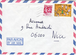 NEW CALEDONIA 1995 AIRMAIL LETTER SENT FROM NOUMEA TO NICE - Storia Postale