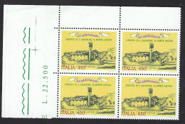 Italia 1985; Abbazia Di San Salvatore Al Monte Amiata: Quartina Di Angolo Superiore. - 1981-90:  Nuevos