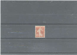 VARIÉTÉS -N°135 -Obl SEMEUSE CAMÉE -10c ROUGE -CHIFFRE MAIGRE  -ANNEAU LUNE (SOUS LA CHEVEULURE) - Used Stamps