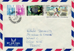 NEW CALEDONIA 1987 AIRMAIL LETTER SENT FROM NOUMEA TO NICE - Brieven En Documenten