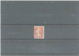 VARIÉTÉS -N°135 -Obl SEMEUSE CAMÉE -10c ROUGE -CHIFFRE MAIGRE  -TACHE BLANCHE DANS LE CADRE DE DROITE - Used Stamps