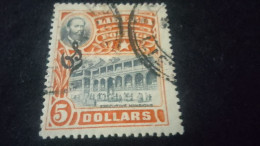 LİBERYA-1947-    5   DOLLAR      DAMGALI - Liberia