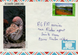 NEW CALEDONIA 1986 AIRMAIL LETTER SENT TO TOULON - Covers & Documents