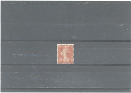 VARIÉTÉS -N°135 -Obl SEMEUSE CAMÉE -10c ROUGE -CHIFFRE MAIGRE-ANNEAU LUNE SUR LE 1er A DE FRANÇAISE - Usados