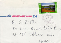 NEW CALEDONIA 1987 AIRMAIL LETTER SENT NOUMEA TO TOULON - Lettres & Documents