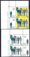 Italia 1986; Corpi Di Polizia Europei, Incontro A Chianciano; Serie Completa In Coppie Di Angolo Superiore. - 1981-90: Mint/hinged