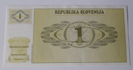 SLOVENIA  - 1 - P1 (1990) -- UNC - BANKNOTES - PAPER MONEY - CARTAMONETA - - Slovenia