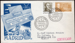 Madrid - Edi O 1167 - Mat Gomis 369 "Madrid 15/11/55 - Exp. De Telecomunicaciones" - Storia Postale