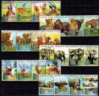 MDA-BK22-619-2+619-3 MINT ¤ TCHAD 2000 48w In Serie ¤ SCOUTING  ENDANGERED SPECIES WILD ANIMALS - ANIMALS OF THE WORLD - Selvaggina