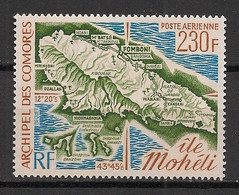 COMORES - 1975 - Poste Aérienne PA N°YT. 67 - Carte De Mohéli - Neuf Luxe ** / MNH / Postfrisch - Airmail
