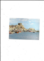 CARTE POSTALE 50 BARFLEUR LE PORT ET L'EGLISE VOYAGEE - Barfleur