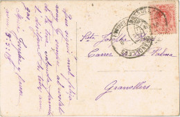 54668. Postal GRANOLLERS (Barcelona)  1918. Correo Interior. Poema Y Flores - Storia Postale