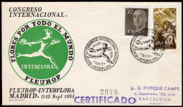 Madrid - Edi O 1187 - Mat Gomis 448 "Madrid 11/Sep./57 - Congreso Intal. Fleuurop - Interflora" - Used Stamps