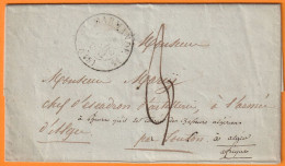 1832 - Lettre De "recommandation" De Marmande, Lot Et Garonne Vers Alger, Afrique - Via Toulon - Cad Fleurons Simples - 1801-1848: Vorläufer XIX