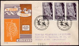 Madrid - Edi O 1193(3) - Mat Gomis 406 "Madrid 19/Sep./56 - XIV Congreso Intal. De Medicina Interna" - Gebruikt