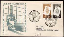 Madrid - Edi O 1202 - Mat Gomis 420 "Madrid 1/Abr./57 - Exp. Nacional Sidero - Metalúrgica" - Used Stamps