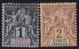 Congo Français  .  Y&T   .     12/13        .   *      .    Neuf Avec Gomme - Unused Stamps