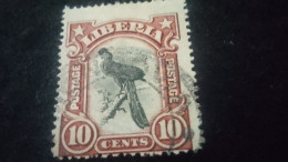 LİBERYA-1910-20-    10   C      DAMGALI   LOCAL MOTİFLER - Liberia