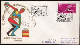 Madrid - Edi O 1313 - Mat Gomis 692 "14/Sep./62 - Madrid - II Juegos Atléticos Iberoamericanos" - Storia Postale