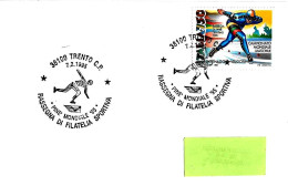 ITALIA ITALY -1995 TRENTO Camp.mondo Pattinaggio Velocità Ice-skating Pinè Filatelia Sportiva Su Busta Viaggiata - 8576 - 1991-00: Storia Postale