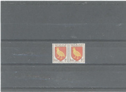 VARIÉTÉS -N°1004 -ARMOIRIES -AUNIS N** -TACHE RONDE BLEUATRE SUR L'AILE (TIMBRE DE DROITE) - Unused Stamps