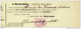 1890 L'ELETTRICO - GIORNALE DELLA SERA - Italie