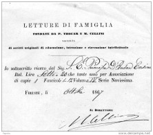 1867 LETTURE DI FAMIGLIA FONDATA DA P.  THOUAR E M. CELLINI - Italie