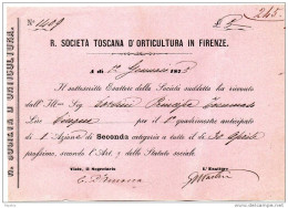 1882 R.  SOCIETÀ TOSCANA D'ORTICULTURA FIRENZE - Italie