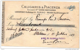 1913 CALIGARIS  & PIACENZA - Italie