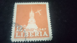 LİBERYA-1910-20-    12   C      DAMGALI - Liberia