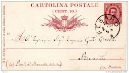 1900 CARTOLINA CON ANNULLO PESARO - Entiers Postaux