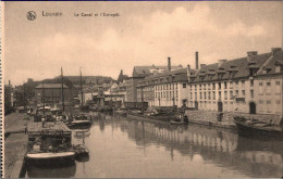 ! Cpa Louvain, Le Canal De Entrepot , Ships, Chemin De Fer, Ed. Nels - Leuven
