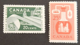 CANADA YT 289/290 NEUFS*MH"RESSOURCES ECONOMIQUES" ANNÉE 1956 - Ongebruikt