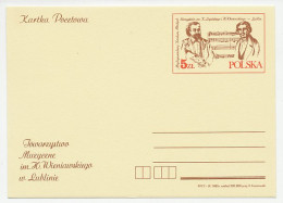 Postal Stationery Poland 1985 K. Lipinski - H. Wieniawski - Composers - Musica