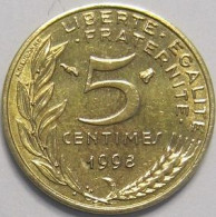 Pièce De Monnaie 5 Centimes  Marianne 1998 - 5 Centimes
