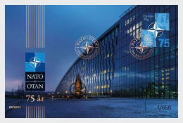 Norway Norvege Norwegen 2024 NATO 75 Ann Limited Edition Special FDC With Golden Cancellation - NATO