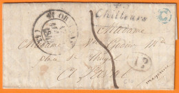 1842 - Cursive 43 CHILLEURS, Loiret Sur Lettre Filiale De 3 P Serrées Vers LAVAL, Mayenne - Via Orléans Et Alençon - 1801-1848: Vorläufer XIX