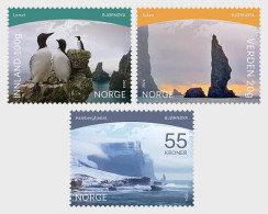 Norway Norvege Norwegen 2024 Polar Motifs Bear Island Birds Arctic Set Of 3 Stamps MNH - Nuovi