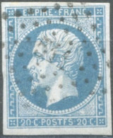 France, N°14Ah, Variété POSTF.S - Position à Identifier - (F833) - 1853-1860 Napoléon III.