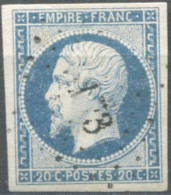 France, N°14Ah, Variété POSTF.S - Position à Identifier - (F842) - 1853-1860 Napoléon III.
