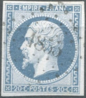 France, N°14Ah, Variété POSTF.S - Position à Identifier - Début De La Variété - (F843) - 1853-1860 Napoléon III.