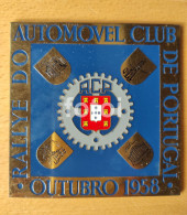 1958 RALLYE RALLY RALI AUTOMOVEL CLUBE DE PORTUGAL ACP CAR RACING PLACA ENAMEL BADGE MEDAL - Rally