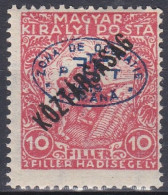 Hongrie Debrecen 1919 Mi 62 * Timbre De Bienfaisance  (A12) - Debrecen