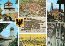 2 AK Germany / Bayern * 2 Chronikkarten Von Nördlingen, Wappen, Georgskirche, Berger Tor, Löpsinger Tor, Merian Stich * - Nördlingen