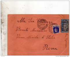 1930  LETTERA ESPRESSO  CON ANNULLO MESSINA FERROVIA - Poste Exprèsse