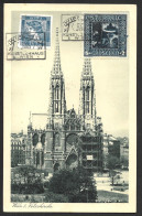 Carte Vue De Vienne église Votivkirche Vignette WIPA Affranchissement N°369 (lot 441) - Églises