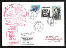 Col43 TAAF N° 437 & 495 Oblitéré De Martin De Vivies Sur Lettre - Used Stamps